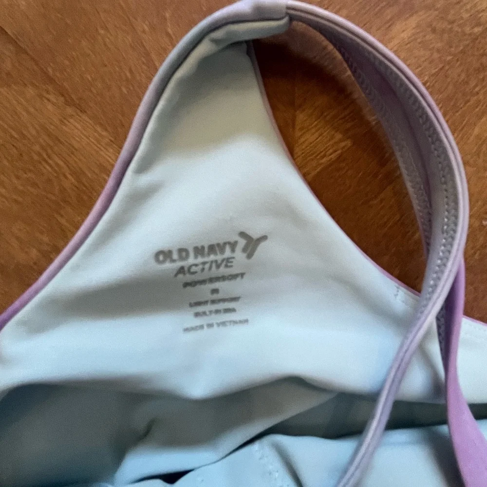 Old Navy Purple & Blue Racerback Sports Bra – Size M